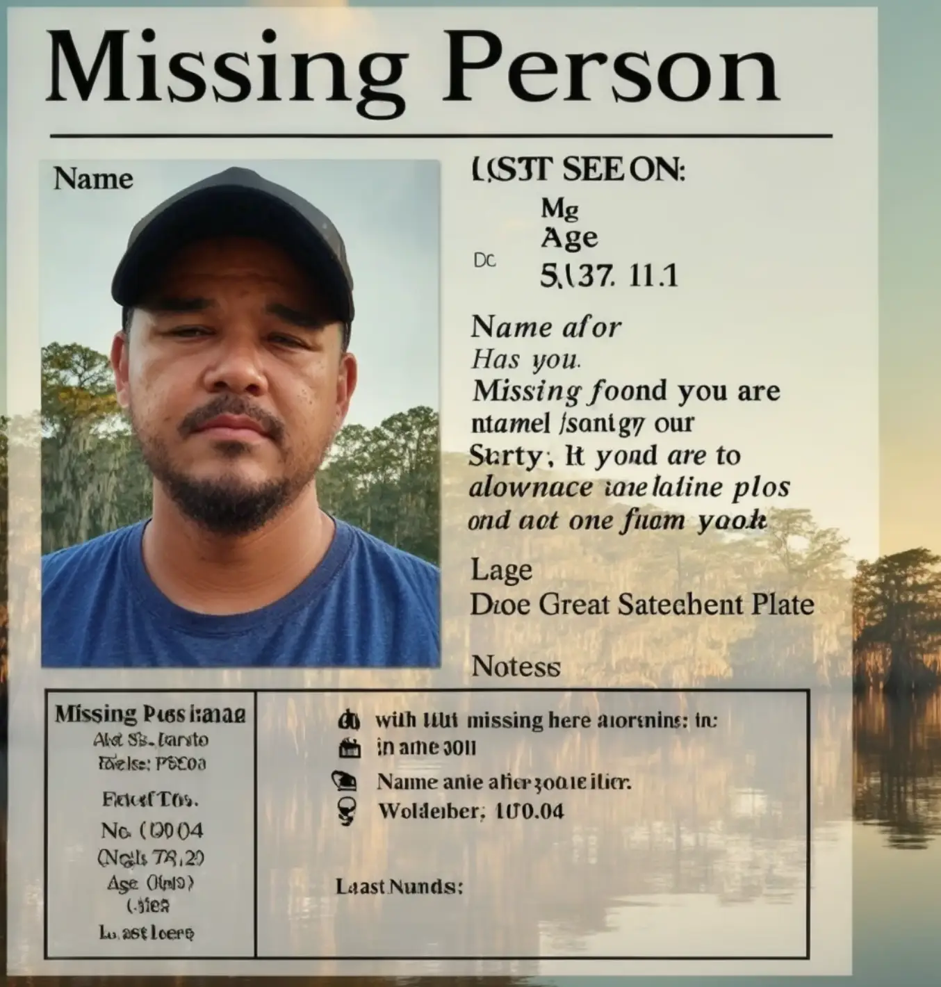 Missing Person Notice in Louisiana