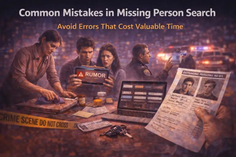 Mistakes in Missing Person Search